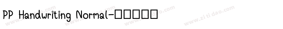 PP Handwriting Normal字体转换